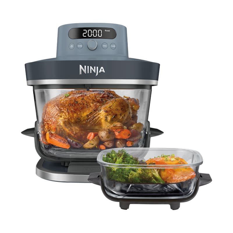 Air Fryer en verre Crispi Pro 5.7L+2.3L, 7-en-1 - Rose Quartz