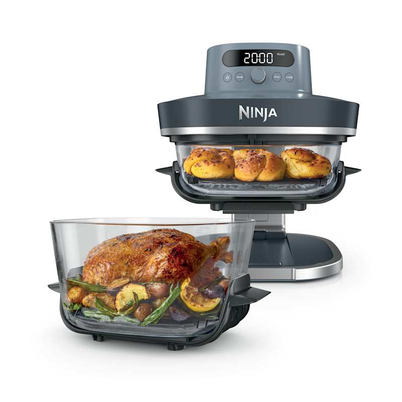 Air Fryer en verre Crispi Pro 5.7L+2.3L, 7-en-1 - Rose Quartz