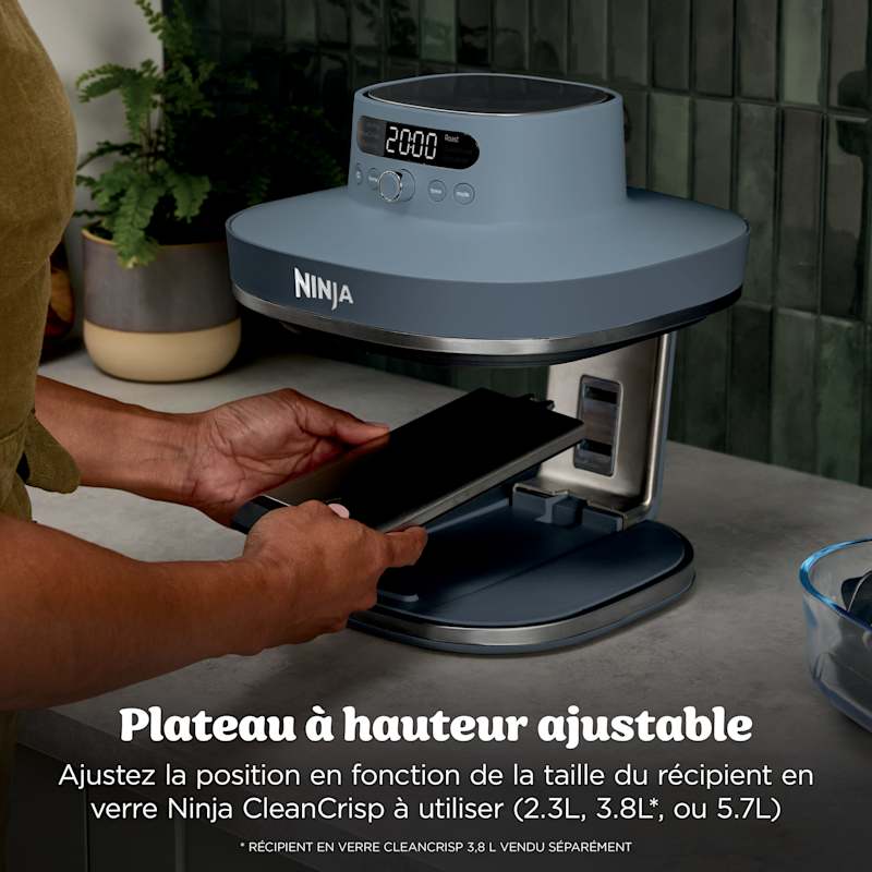 Air Fryer en verre Crispi Pro 5.7L+2.3L, 7-en-1 - Rose Quartz