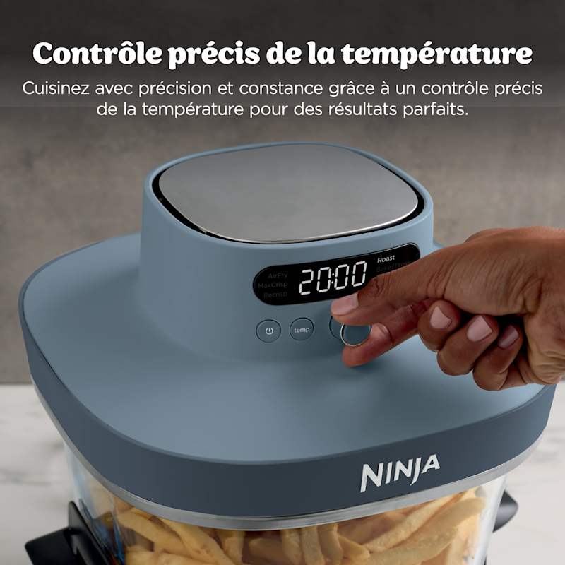 Air Fryer en verre Crispi Pro 5.7L+2.3L, 7-en-1 - Rose Quartz