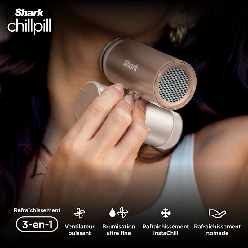 Ventilateur portable 3-en-1 Shark ChillPill – Marron Glacé