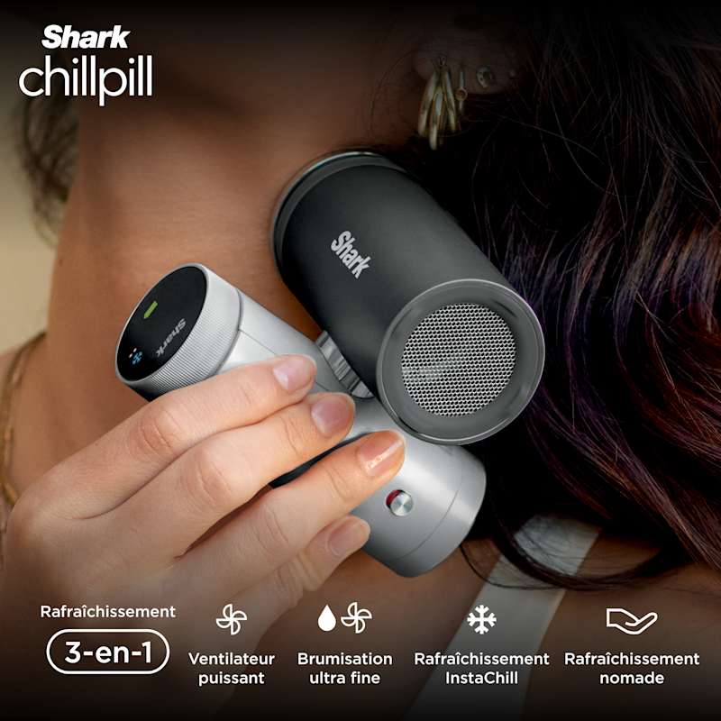 Ventilateur portable 3-en-1 Shark ChillPill – Charbon