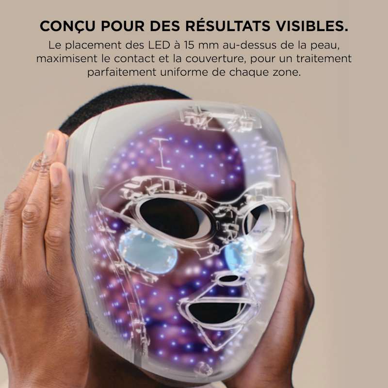 Masque LED de photothérapie Shark CryoGlow avec rafraîchissement contour des yeux – Lilas
