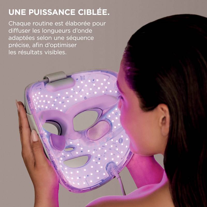 Masque LED de photothérapie Shark CryoGlow avec rafraîchissement contour des yeux – Lilas