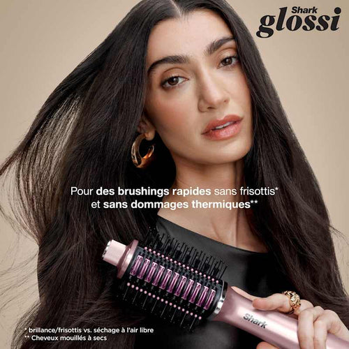 Brosse soufflante Shark Glossi 2-en-1 séchage et lissage – Rose Pivoine