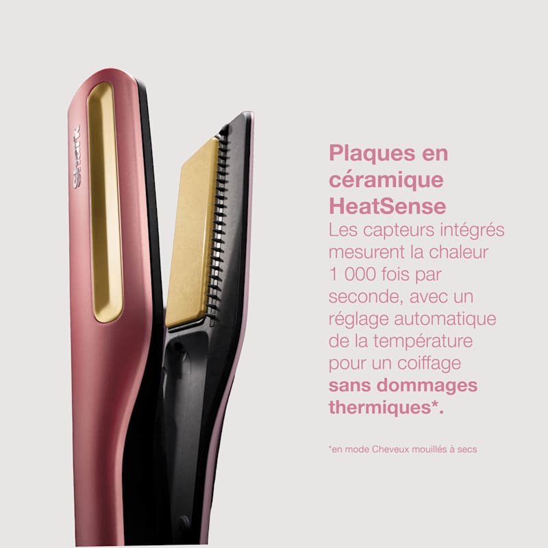 Shark SilkiPro Straight Lisseur + Sèche-cheveux tout-en-un – Rose Pétale