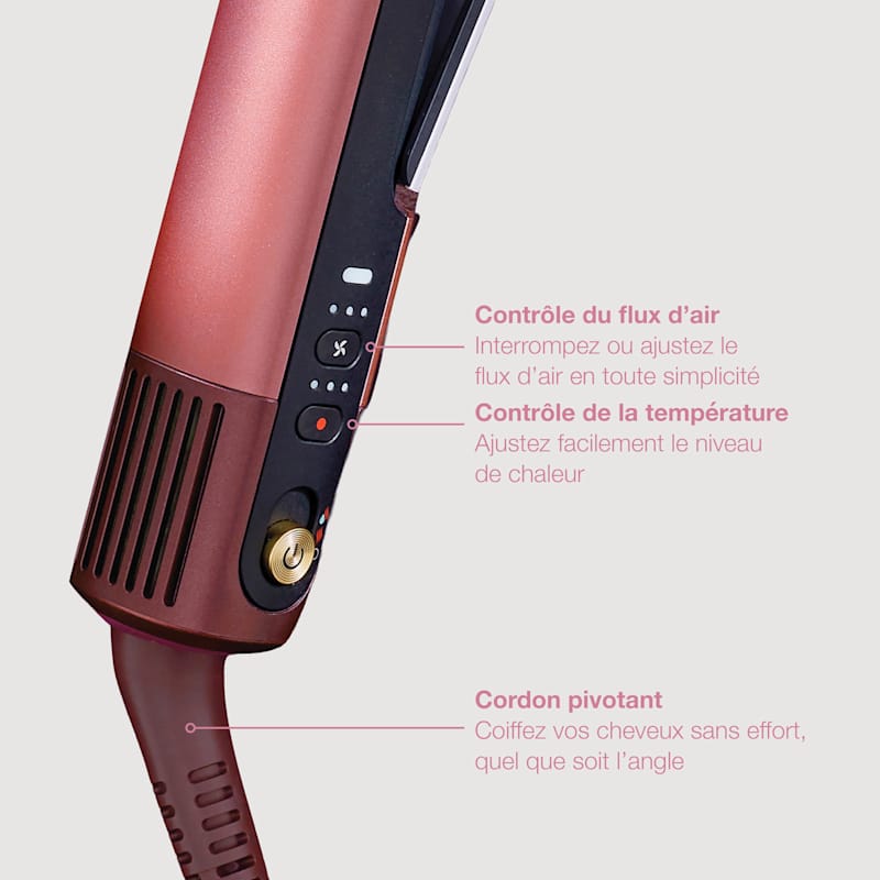 Shark SilkiPro Straight Lisseur + Sèche-cheveux tout-en-un – Rose Pétale