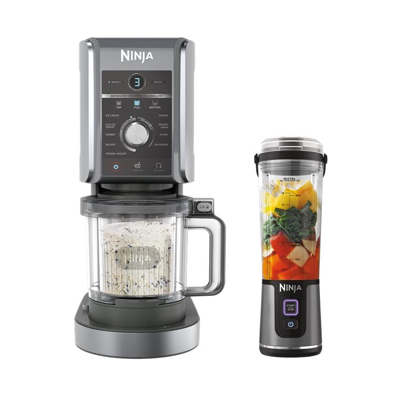 Pack Ninja CREAMi Deluxe 10-en-1 et Blender portable Ninja Blast