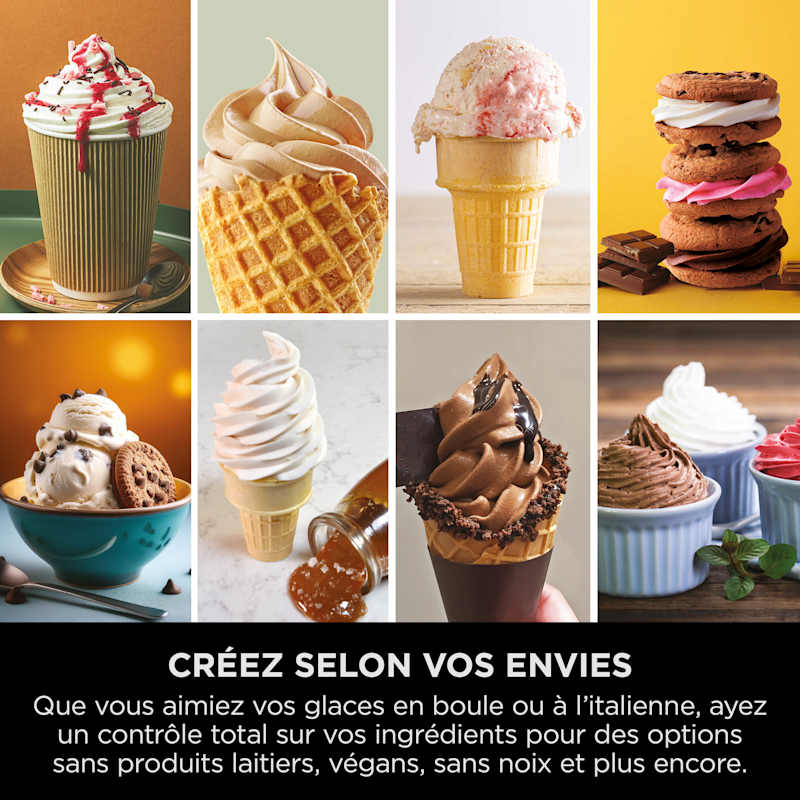 Machine à glaces et glaces à l'italienne 13-en-1 Ninja CREAMi Scoop & Swirl NC702EU