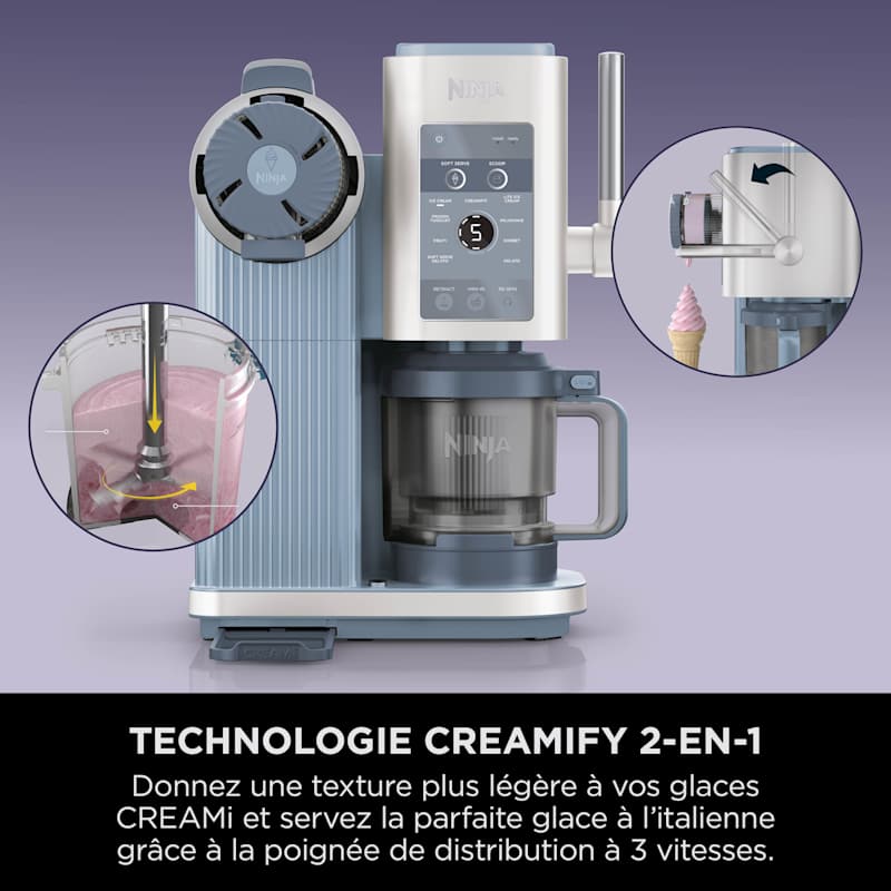 Machine à glaces et glaces à l'italienne 13-en-1 Ninja CREAMi Scoop & Swirl NC702EU