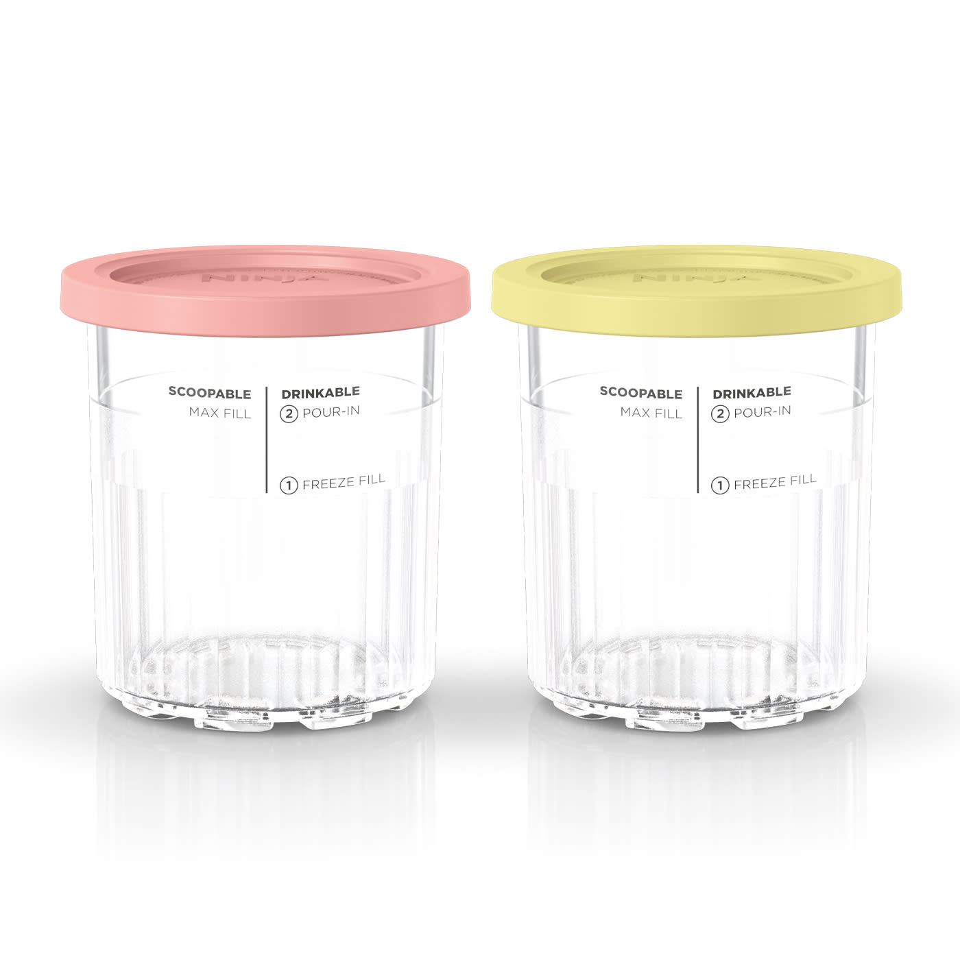 Lot de 2 pots avec couvercles Ninja CREAMi Deluxe NC501EU